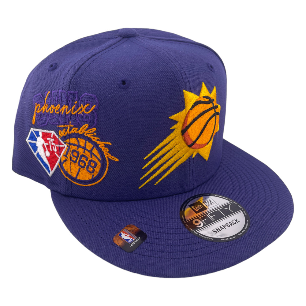 New Era Phoenix Suns Back Half Patch Purple/Grey UV NBA 9FIFTY Snapback Hat‎